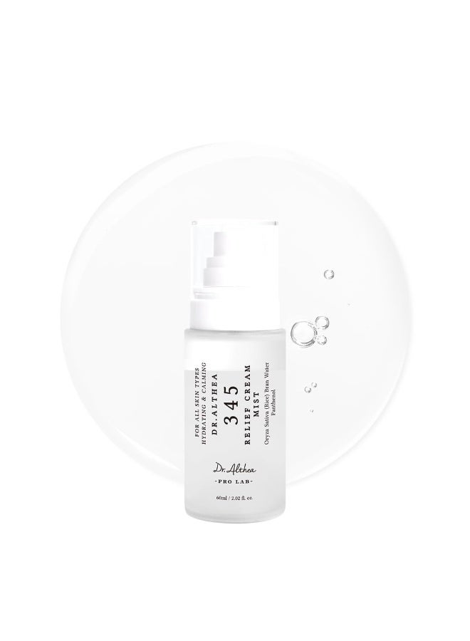 Dr.Althea 345 Relief Cream Mist | Hydrating Facial Mist with Rice Extract | Soothing Care for Sensitive Skin |60ml - Image 1